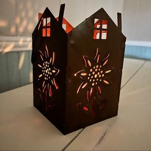 Metal sunflower votive/candle holder farmhouse decor